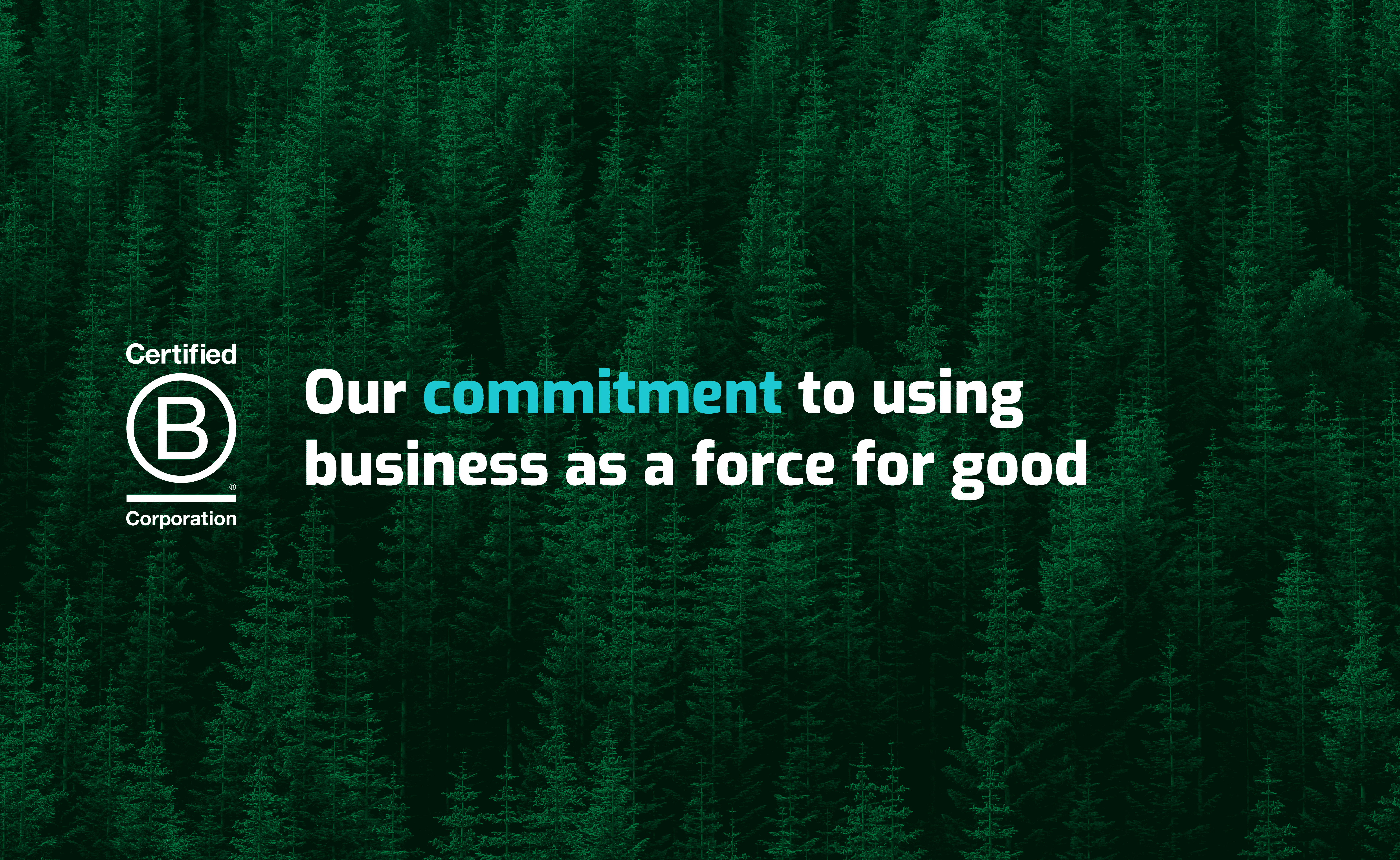 Our commitment to using business as a force for good